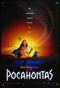 6b299 POCAHONTAS DS 1sh '95 Walt Disney, Mel Gibson, Native American Indians!