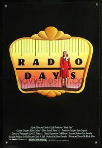 6b309 RADIO DAYS 1sh '87 Woody Allen, Seth Green, Dianne Wiest, New York City!