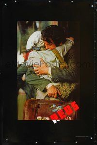 6b312 REDS heavy stock 1sh '81 Warren Beatty as John Reed & Diane Keaton in Russia!