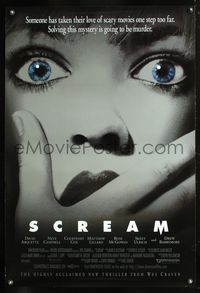 6b332 SCREAM 1sh '96 Wes Craven, Neve Campbell, solving this mystery is going to be murder!