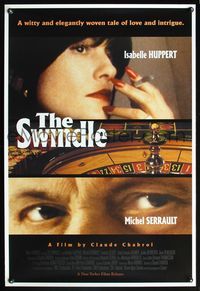 6b361 SWINDLE DS int'l 1sh '97 Isabelle Huppert, Michel Serrault, directed by Claude Chabrol!