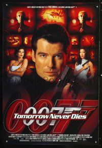 6b374 TOMORROW NEVER DIES 1sh '97 Pierce Brosnan as James Bond 007, Jonathan Pryce!