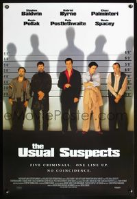 6b388 USUAL SUSPECTS English 1sh '95 Kevin Spacey, Baldwin, Byrne, Palminteri, Singer