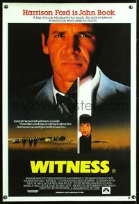 6c022 WITNESS Aust 1sh '85 big city cop Harrison Ford in Amish country, directed by Peter Weir!
