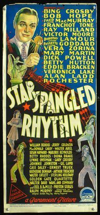 6c016 STAR SPANGLED RHYTHM Aust daybill '43 images of all of Paramount's best 1940s stars!