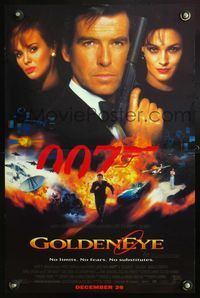 6c019 GOLDENEYE DS advance Aust mini poster '95 Pierce Brosnan as secret agent James Bond 007!