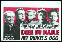 6c591 DEVIL'S EYE Belgian '60 Ingmar Bergman directed, Jarl Kulle, Bibi Andersson!