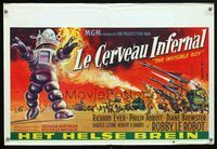 6c629 INVISIBLE BOY Belgian '57 Robby the Robot, really cool sci-fi artwork!