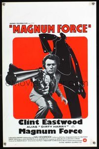 6c654 MAGNUM FORCE Belgian '73 Clint Eastwood is Dirty Harry pointing his huge gun!