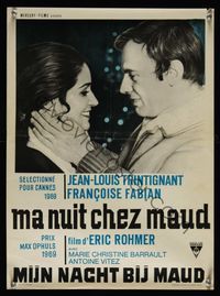 6c669 MY NIGHT AT MAUD'S Belgian '69 Eric Rohmer's Ma nuit chez Maud, Fabian & Trintignant!