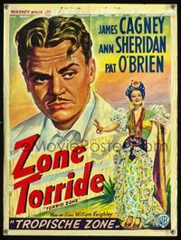 6c725 TORRID ZONE Belgian '40s great art of James Cagney, sexiest dancer Ann Sheridan!