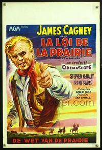 6c727 TRIBUTE TO A BAD MAN Belgian '56 great art of cowboy James Cagney!