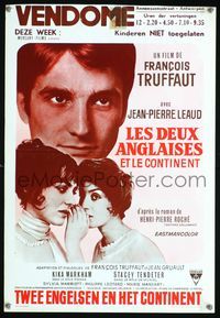 6c731 TWO ENGLISH GIRLS Belgian '71 Francois Truffaut, Jean-Pierre Leaud!