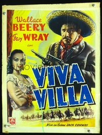 6c738 VIVA VILLA Belgian R50s great close up of Wallace Beery as Pancho, super sexy Fay Wray!