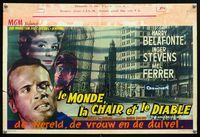 6c745 WORLD, THE FLESH & THE DEVIL Belgian '59 Inger Stevens with Harry Belafonte & Mel Ferrer!