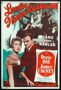 6c052 LOVE ME OR LEAVE ME Finnish '55 sexy Doris Day as famed Ruth Etting, James Cagney!