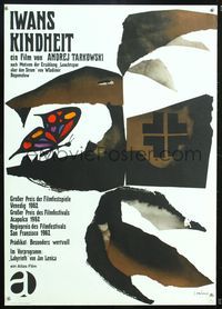 6c184 MY NAME IS IVAN German '63 Andrei Tarkovsky's Ivanovo detstvo, cool Jan Lenica artwork!