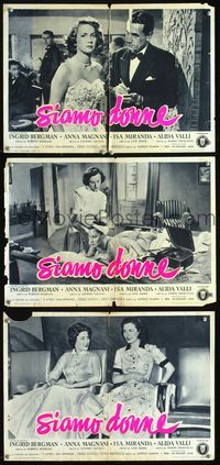 6c249 WE THE WOMEN 3 Italian 13x19 pbustas '53 Siamo donne, Rossellini, Visconti, Alida Valli!