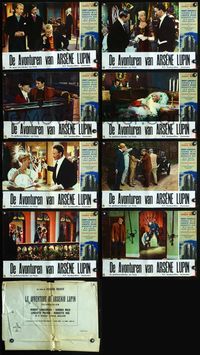 6c194 ADVENTURES OF ARSENE LUPIN 8 Italian photobustas '57 Robert Lamoureux, infamous thief!