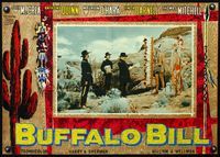 6c219 BUFFALO BILL Italian photobusta R60s Joel McCrea & American Indian Anthony Quinn!