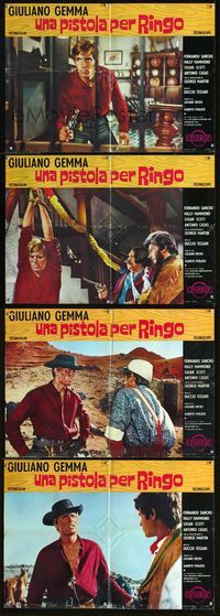 6c208 PISTOL FOR RINGO 4 Italian photobustas '65 Una Pistola per Ringo, Giuliano Gemma!