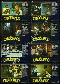 6c195 CABOBLANCO 8 Italian photobustas '80 cool action images of Charles Bronson & Jason Robards!