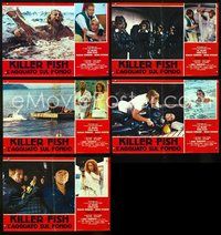 6c206 KILLER FISH 5 Italian photobustas '79 Lee Majors, Karen Black, piranha horror!