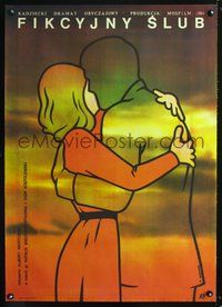 6c478 LEGAL MARRIAGE Polish 27x37 '84 Zakonny brak, romantic E. Skorwider artwork!