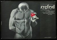 6c563 ZYGFRYD Polish 26x38 '86 really wild naked faceless man artwork by Bednrski!