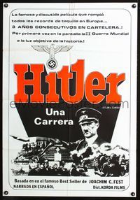 6c029 HITLER A CAREER South American77 Hitler eine Karriere, image of Der Fuhrer giving Nazi salute!