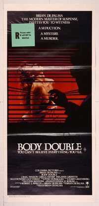 6d077 BODY DOUBLE Aust daybill '84 Brian De Palma, voyeur Craig Wasson & sexy Melanie Griffith!