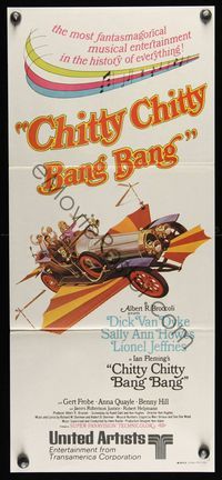 6d122 CHITTY CHITTY BANG BANG Aust daybill '69 Dick Van Dyke, Sally Ann Howes, art of flying car!