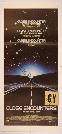 6d126 CLOSE ENCOUNTERS OF THE THIRD KIND Aust daybill '77 Steven Spielberg sci-fi classic!