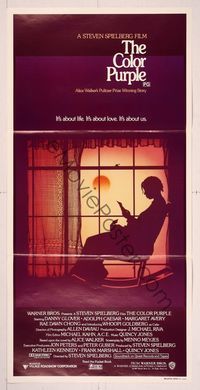 6d130 COLOR PURPLE Aust daybill '85 Steven Spielberg, Whoopi Goldberg, from Alice Walker novel!