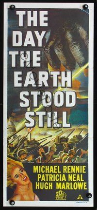 6d146 DAY THE EARTH STOOD STILL Aust daybill R70s sci-fi classic, similar art to the original!