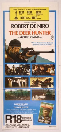 6d152 DEER HUNTER awards Aust daybill '78 Robert De Niro, Michael Cimino directed!