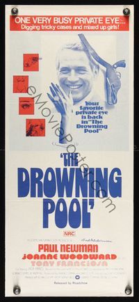 6d170 DROWNING POOL Aust daybill '75 Paul Newman as private eye Lew Harper!