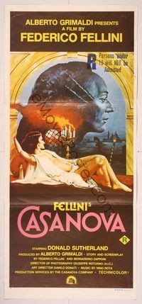 6d195 FELLINI'S CASANOVA Aust daybill '76 Il Casanova di Federico Fellini, Donald Sutherland!