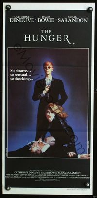6d256 HUNGER Aust daybill '83 vampire Catherine Deneuve & rocker David Bowie!
