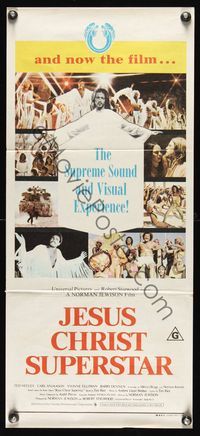 6d273 JESUS CHRIST SUPERSTAR Aust daybill '73 Ted Neeley, Andrew Lloyd Webber religious musical!
