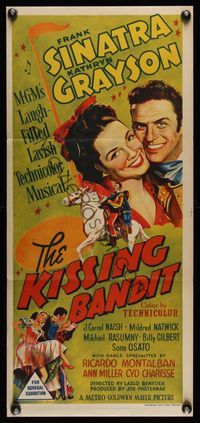 6d288 KISSING BANDIT Aust daybill '48 art of Frank Sinatra romancing Kathryn Grayson!
