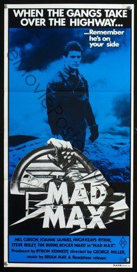 6d312 MAD MAX Aust daybill R81 Mel Gibson, George Miller Australian sci-fi classic!