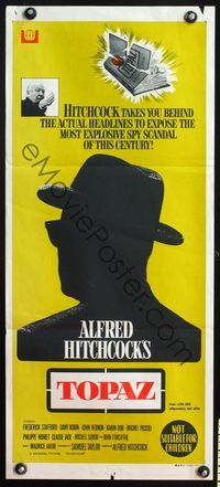 6d469 TOPAZ Aust daybill '69 Alfred Hitchcock, the most explosive spy scandal of this century!
