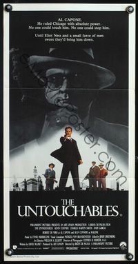 6d478 UNTOUCHABLES Aust daybill '87 Kevin Costner, Robert De Niro, Sean Connery, Brian De Palma!