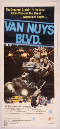 6d480 VAN NUYS BLVD. Aust daybill '79 sexy teens cruising Los Angeles streets in hot rods!