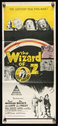 6d493 WIZARD OF OZ Aust daybill R70s Victor Fleming, Judy Garland all-time classic!