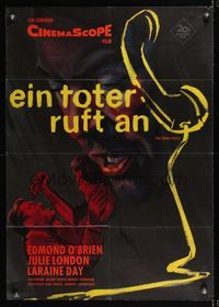 6d529 3rd VOICE German '60 Hubert Cornfield, great Hans Branin film noir artwork!