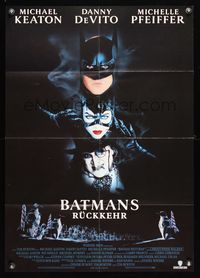 6d547 BATMAN RETURNS video German '92 Michael Keaton, Danny DeVito & Michelle Pfeiffer!