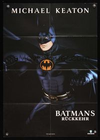 6d548 BATMAN RETURNS video teaser German '92 great image of Michael Keaton in title role!