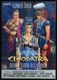 6d582 CLEOPATRA post-awards German '64 Elizabeth Taylor, Richard Burton, Rex Harrison, Howard Terpning art!